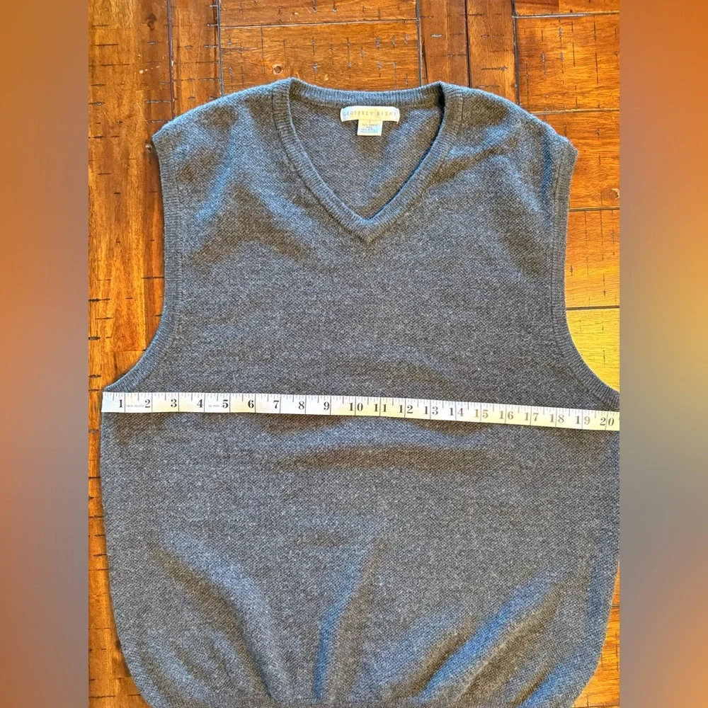 Geoffrey Beene Sweater Vest - Merino Wool Blend - Large - Old Money, Luxury